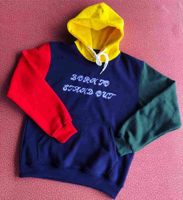 Multicolor hoodie with custom logo