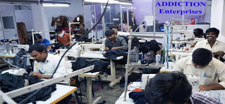 custom clothing apparel manufacturer supplier addiction enterprises office factory