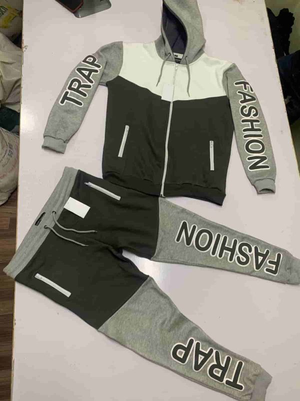 Jogger suits with custom puff printing